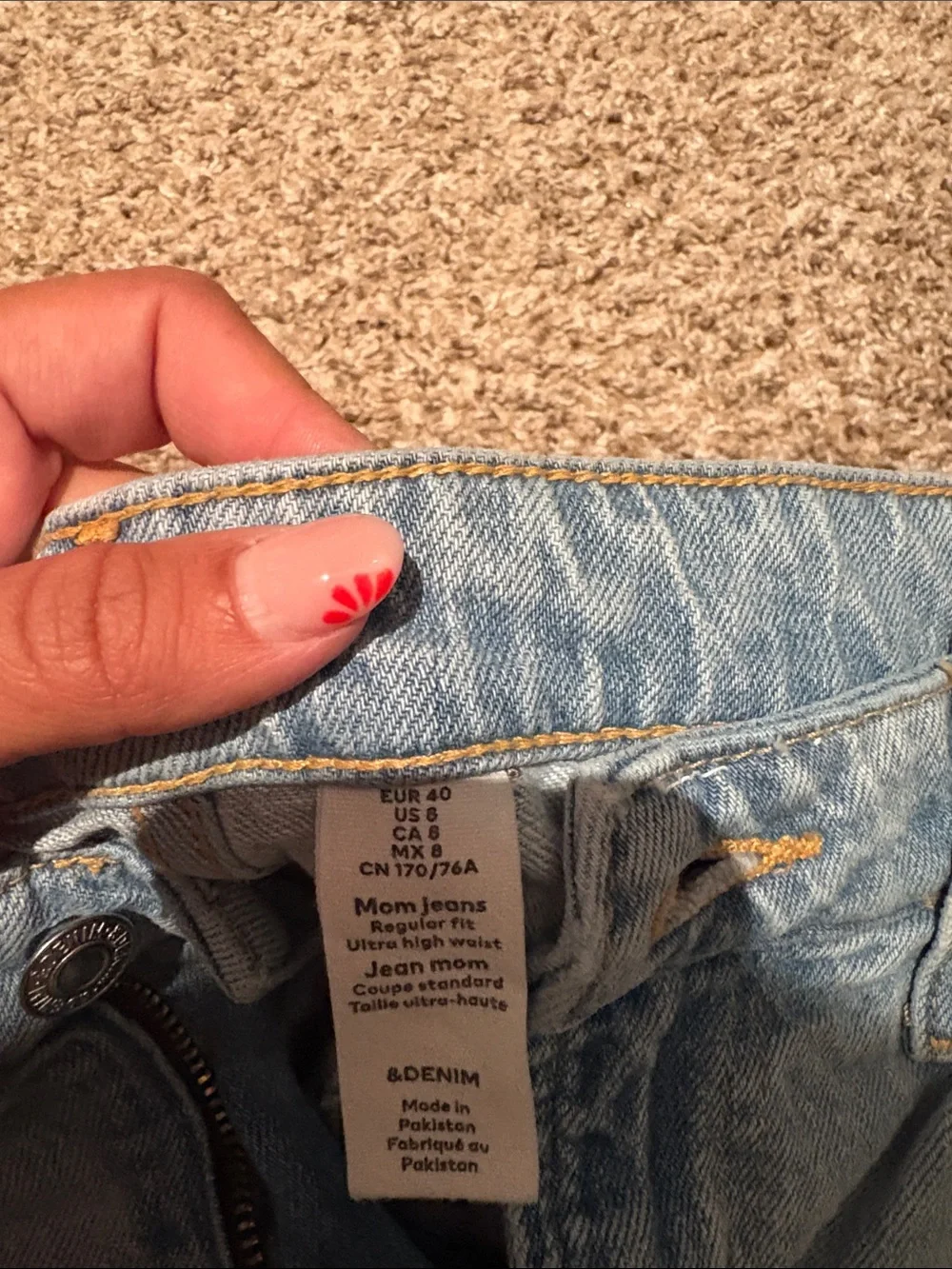 Light Blue Women's High-Rise Mom Jeans